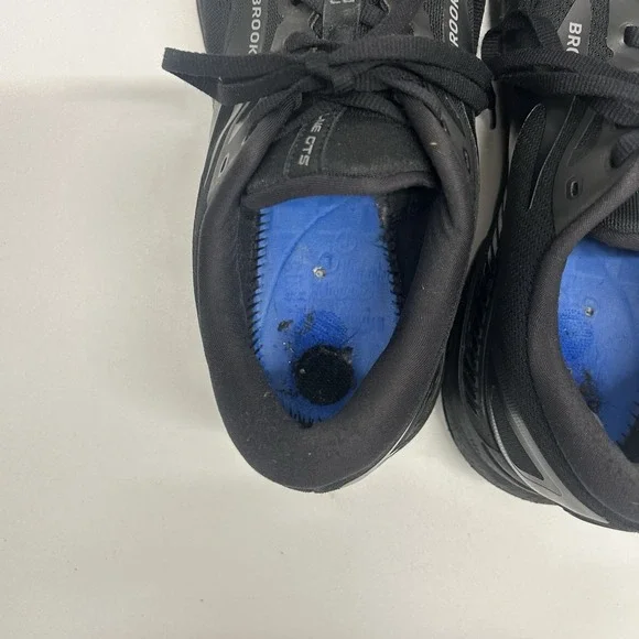 Brooks Adrenaline GTS 23 Men's Size 11.5 Wide 2E Triple Black - Missing Insoles - Picture 14 of 16